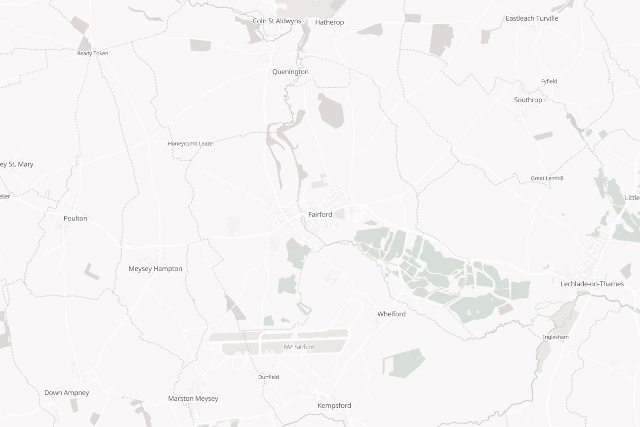 Areas covered: Fairford, Gloucestershire and the surrounding area A map of Fairford and surrounding area