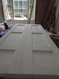 Painting Victorian Window Shutters in Bampton Thumbnail photo for Painting Victorian Window Shutters in Bampton which expands to full size when selected