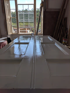 Painting Victorian Window Shutters in Bampton Thumbnail photo for Painting Victorian Window Shutters in Bampton which expands to full size when selected